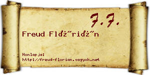 Freud Flórián névjegykártya